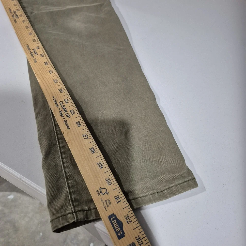 Flint & Tinder Pants Mens 36x32 Green Slim Fit 365 Five Pocket Stretch Huckberry